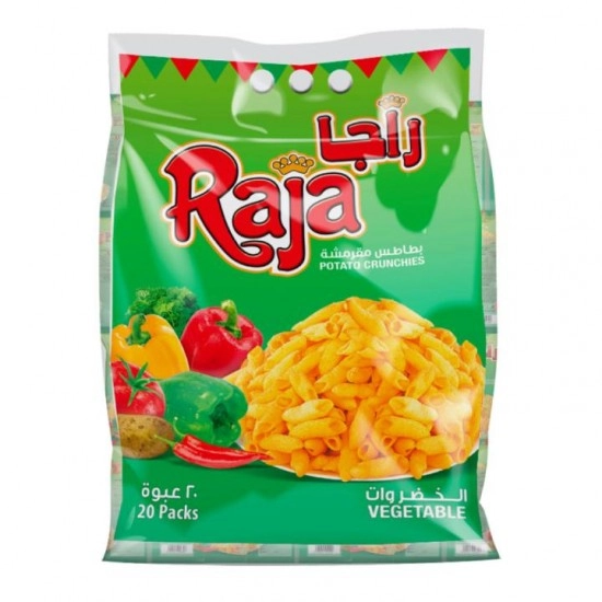 شيبس راجا  خضار 12 جم  - 20 كيس -