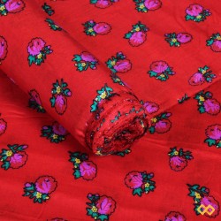 قماش شالكي رمضان وقرقيعان أحمر (1متر)