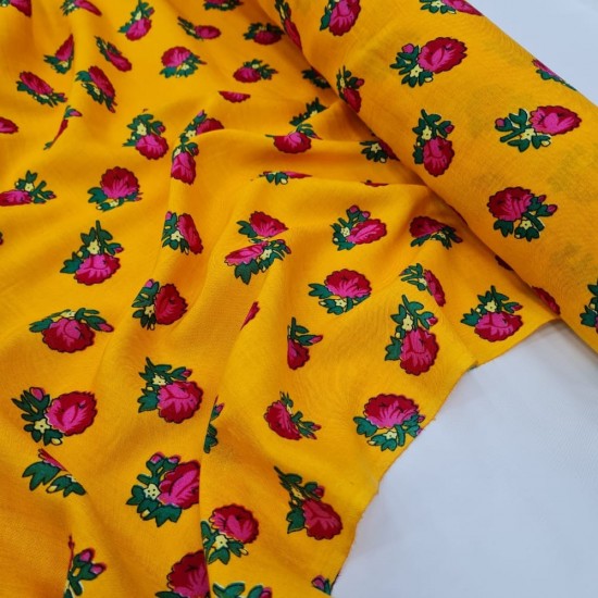 قماش شالكي رمضان وقرقيعان أصفر (1متر)