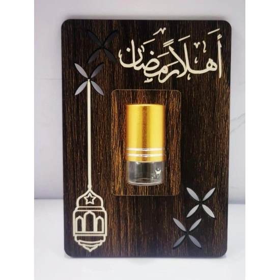 تاق خشبي  تهنئة (أهلا رمضان) درزن(عدد 12قطعة)