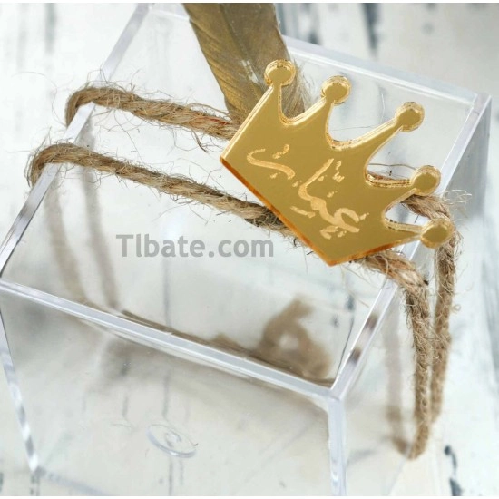 تصميم لوقو -بالإسم- تاج حفر (درزن عدد 12 قطعة)